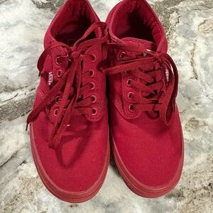 Vans Red Canvas Sneakers